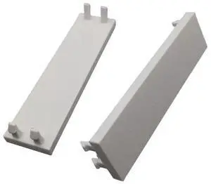 2x - 3.5 inch disk drive bay cover solid. White  replacement computer tower parts.