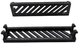 2x - 3.5 inch disk drive bay cover slotted diagonal . black replacement computer tower parts.