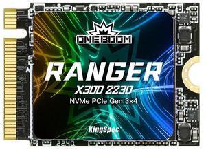 ONEBOOM X300 2230 512GB M.2 NVMe PCIe 3.0 Gaming SSD, Speed Up to 3500MB/s, 3D NAND TLC PCIe Gen 3x4 Internal Solid State Disk