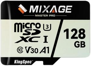 MIXAGE 128GB microSDXC Memory Cards, UHS-I, V30, A1, 4K UHD Micro SD Card, Speed Up to 175MB/s, 3D NAND Flash MicroSD 128GB 1 Pack