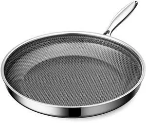 ZEROPAN Non Stick Frying Pans,Hybrid Nonstick 9.5 Inch Frying Pan,Stay-Cool Handle,PFAS PFOA PTFE Free,Nonstick Frying Pan,Dishwasher-Friendly,Oven-Safe,Works on Induction,Ceramic and Gas Cooktops