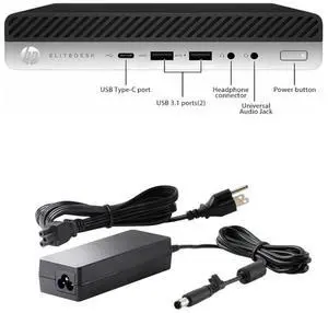 HP EliteDesk 800 G3 Desktop Computer - Intel Core i5 7th Gen i5-7500T 3.40 GHz - 8 GB RAM DDR4 SDRAM - 256 GB SSD - Desktop Mini -Windows 10 Pro, WIFI Compatibility, TESTED AND WORKING