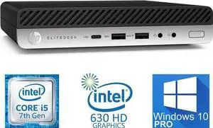 HP EliteDesk 800 G3 - Mini desktop - 1 x Core i5 7500 / 3.4 GHz - RAM 8 GB - 500GB HDD - HD Graphics 630 - GigE - WLAN: 802.11a/b/g/n/ac, Bluetooth 4.2 - Win 10 Pro 64-bit - vPro