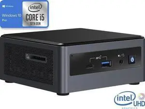 Intel NUC 10 Mini PC,Frost Canyon NUC10i5FNHN,Win10 Pro Intel Core i5-10210U,Up to 4.2GHz Turbo,4 Cores,25W Intel UHD Graphics,WiFi6,Thunderbolt 3(16GB RAM+1TB NVME M.2 SSD)
