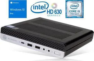 HP EliteDesk 800 G3 Mini PC, Intel Core i5-7500 Up to 3.3GHz, 8GB RAM, 256GB SSD, VGA, 2x DisplayPort, Windows 10 Pro - GOOD CONDITION UNIT TESTED AND WORKING-