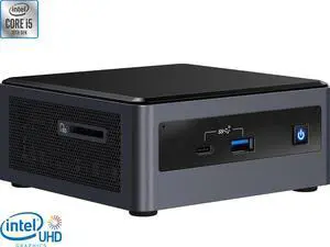 Intel NUC10i5FNH Mini PC, Intel Core i5-10210U Upto 4.2GHz, 8GB RAM, 256GB NVMe SSD + 500 GB HDD, HDMI, Thunderbolt, Card Reader, Wi-Fi, Bluetooth, Windows 10 Pro