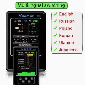 C101 Geiger counter Geiger nuclear radiation detector ion izing radiat;on tester In stock supply temperature an d humidit