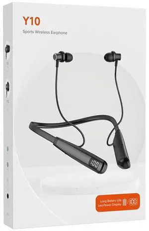 y10 Bluetooth headphones - neck-mounted, wireless, sports model with extended battery life, long-lasting power, noise