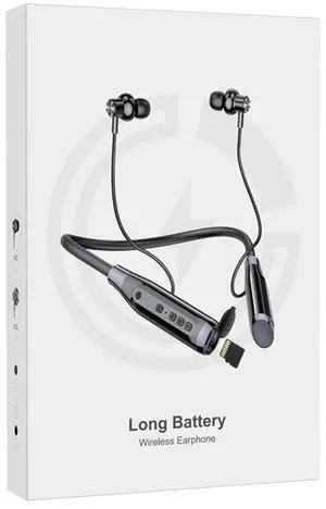 W/ireless neck-mounted Bluetooth head p hones with large battery capacity, long, battery life, noiseeduction, wireless, suitable forsports, with card slot