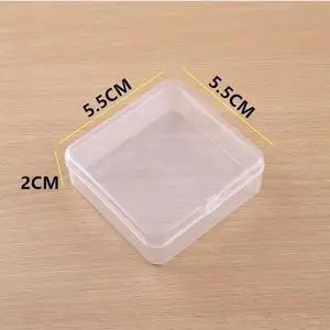 Storage box with transparent lid, square box, Pp plastic box, square plasticjewelry box, parts packaging, mini 10PCS