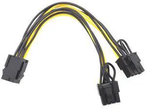 6-pin to dual 8-pin powersupply cable 6P to dual 8P 6P to 6+2 power supply cable 6P to 8P