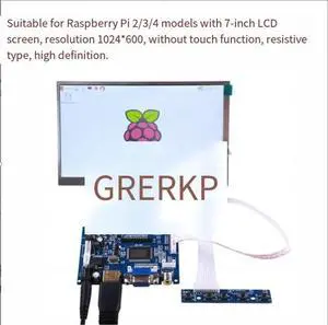 SuitableforRaspberryPi2/3/4modelswith 7-inch LCD screen (1024x600 resolution),non-touch, resistive
high-definition.