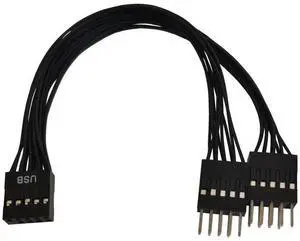 Computer power supply motherboard 9-pin UsB 2.0 one-to-two splitter adapter 9piN to double 9plN connector expansion cable data cable