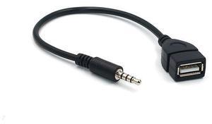 Car-mounted AUX audio cable to USB, USB to 3.5mm car audio cable, OTG for USB, 3.5mm caradapter cable