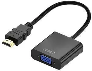 HDMl to VGA with Aud io Power Converter- TVto Computer Connec tion Cable - High Defin ition Adapter- HDMl to VGA Cable