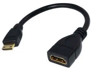 HDMl female to mini HDMl male hieh-definition adapter, 15cm long mini HDMl to HDMl hieh-definition cable connectoi