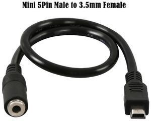 Dc 3.5mm female to mini 5p male / Micro 5P male microphone and headphone connecting cable for conwerting between mobile phone audio lines