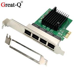 Four-port Gigabit network card,PclEXl interface server network card, aggregation software router,PClEnetwork card,RTL8111F