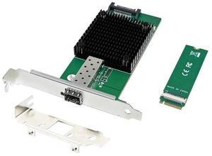 182599 chip M.2 to 10G 10-Gigabit single optical port fiber network card SFP+ server network card X520DA1