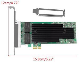 PCl-E four-port Gigabit server network card 1X port Ethernet port 82576 software router aggregation E1G44ET2
