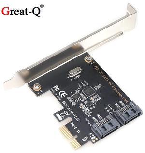 PCle to 2-port SATA 3.0 exp ansion card; PCle to SATA adapter for bootable SSD solid-state hard drive conversion card