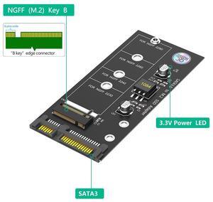 NGFF hard drive adapter M2 to SATA solid-state expansion card for notebook ssD M.2 to SATA protocol Bkey