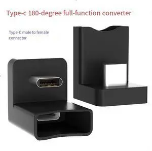 Type C adapter 180-degree tuming Us8 3.1 ful-function male-to-female converter PD fast charging portable screen elbow connector Type C adapter 180-degree tuming Us8 3.1 ful-function male-to-female converter PD fast charging portable screen elbow connector