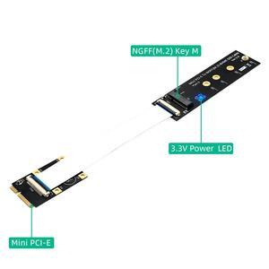Mini PClE wireless network card to NVMe M.2 NGFF SSD harddrive adapter to mini pci-e adapter card