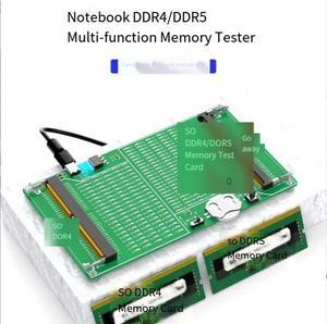 Notebook DDR4/DDR5 Dual-Head Memory Bar Tester Tool with Light indicator Tester for Diagnosis with Card