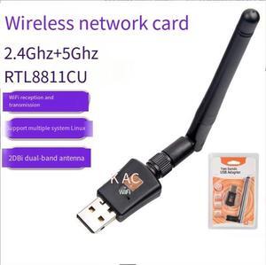 AC600M dual-band wireless network card, wifi signal receiver and transmitter,5G gigabit computer network card, RTL8811CU