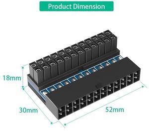 Computer motherboard ATX power 24P to 90-degee connector fortuming, and redirecting head - DlY computer assembly accessory wining tool
