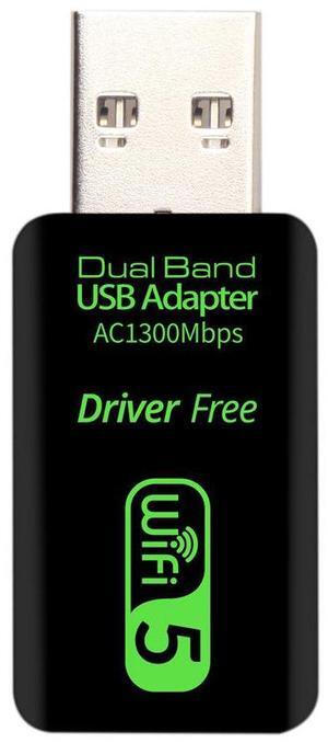 1300M driver-free UsB wireless network card router with Wi-fi network signal receiver for computers, 5G dual-band gigabit