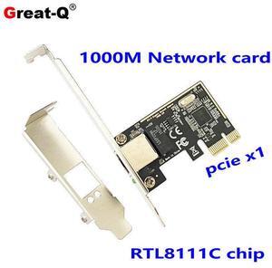 PClE 1X compatible 16X desktop mini-slot Gigabit networkcard with 1000M 8111Cchip without driver