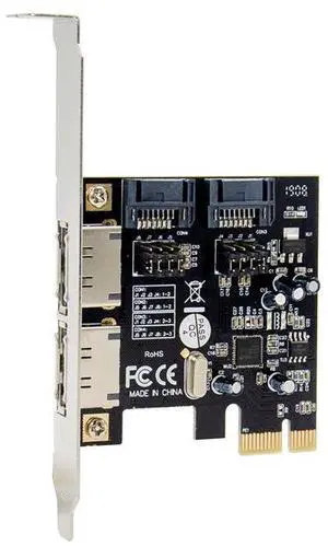 PCEto SATA adapter, ESATA card,2 external eSATA interfaces, PClE to 3.0 SATA expansion card