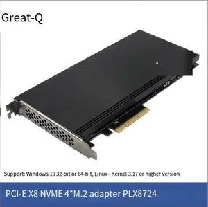 Desktop computer3.0 PCl-EX8 converted to a 4-port M.2 NVMe SsD server-level multi-functional expansion card PLX8724