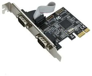 PCle serial card desktop computer Pcle to 2 COM port DB9 pin Rs232 multi-serial port card expansion industrial control