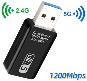 1200M dual-band USB 3.0 wireless network card, 8812 wireless receiver, WlFl adapter, 5G compatibleWireless InternetConnection