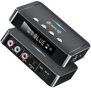 2022 New NFC Bluetooth Receiver 5.0 Bluetooth Transmitter FM Three-in-One Bluetooth AdapterUniversalforComputers