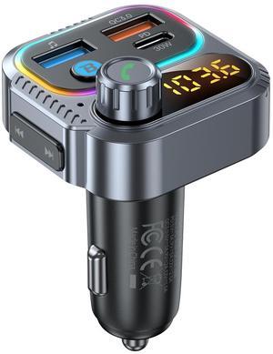 T58 in-vehicle Bluetooth MP3 player, PD30w + Qc18W in-vehicle Bluetooth FM player with colorful ambient lights playback