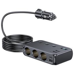 C29S New 1-Drivetrain 3-car cigarette lighter multi-function 3UsB and PD fast charging interface 128W car chargel