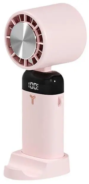 Outdoor portable handheld semiconductor digital display cooling fan, cross-border mini desktop silent folding smal fan