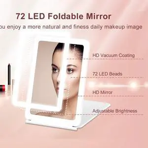 Compact desktop makeup mirror, popular online van ity table makeup miror, female touch-up miror, makeup miror with light