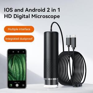 New product - wholesale Ap ple Android two-in-one high-definition digital microscope electronic magnifying glass mic roscope