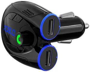 Car-mounted MP3 Bluetooth player, card slot for hands-free caling, mobile phone charger, FM transmitter, UsB charger