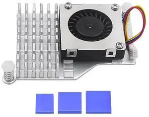 Raspberry Pi 5th generation heat sink active cooler - Aluminum heat spreader fan with blower