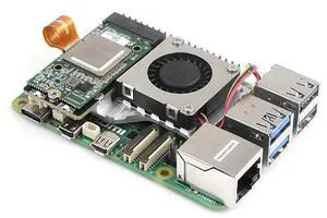 Raspbery Pi 5th generation Pcle to M.2 adapter board with heat sink fan, NVME hard drive protocol, pi5/58 expansion board