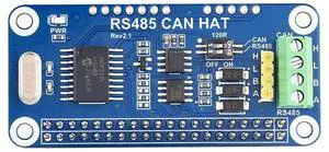 The Raspbemy Pi Rs485 CAN expansion board's UART communication moduleis equipped with onboard Tys diodes and supors automatic switching beteen tansmit and receive states