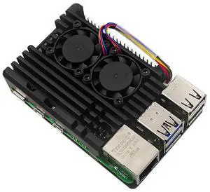 Raspberry Pi 5th generation 5B with dual fans and aluminum casing - Raspberry Pi 5 passive cooling box with metal
casing