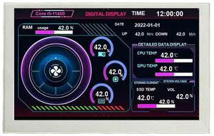 5-inch lPs case secondary screen, TYPE-C computer,realtime monitoring of built-in screen,inteligent display, UsB desktop secondary screen