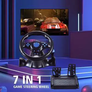 The flagship prod uct is a racing game multi-function steering,wheel suitable for Switch/Xbox One/360/PS4/PS2/PS3/PC